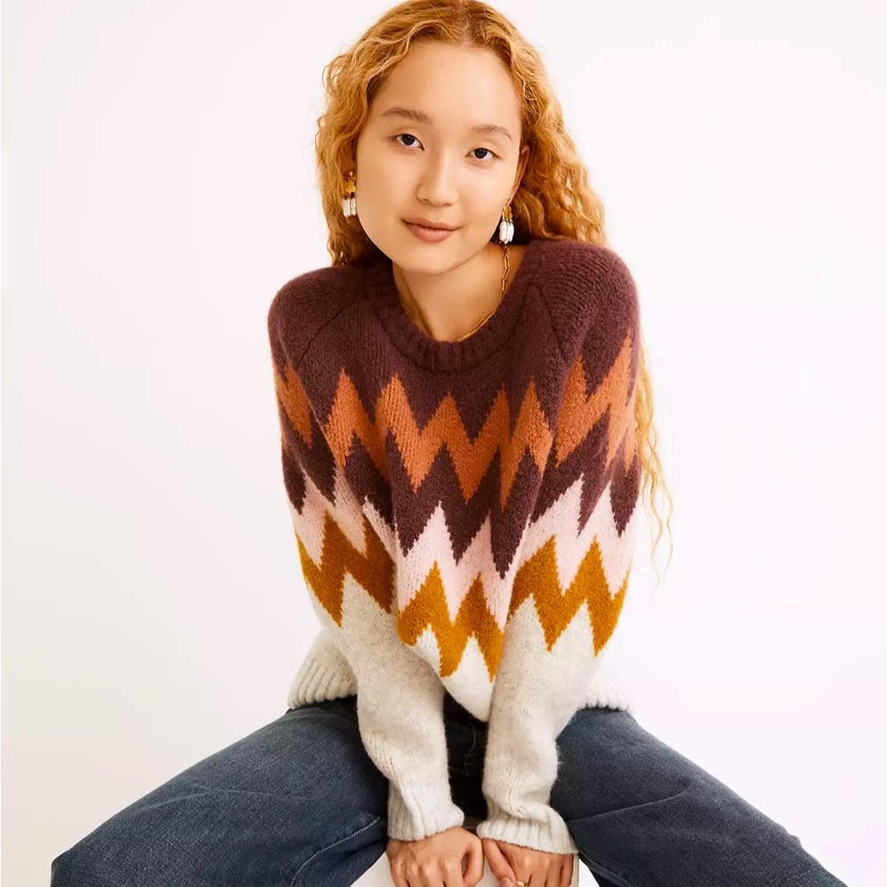 Madewell Delwood Fair Isle Sweater M